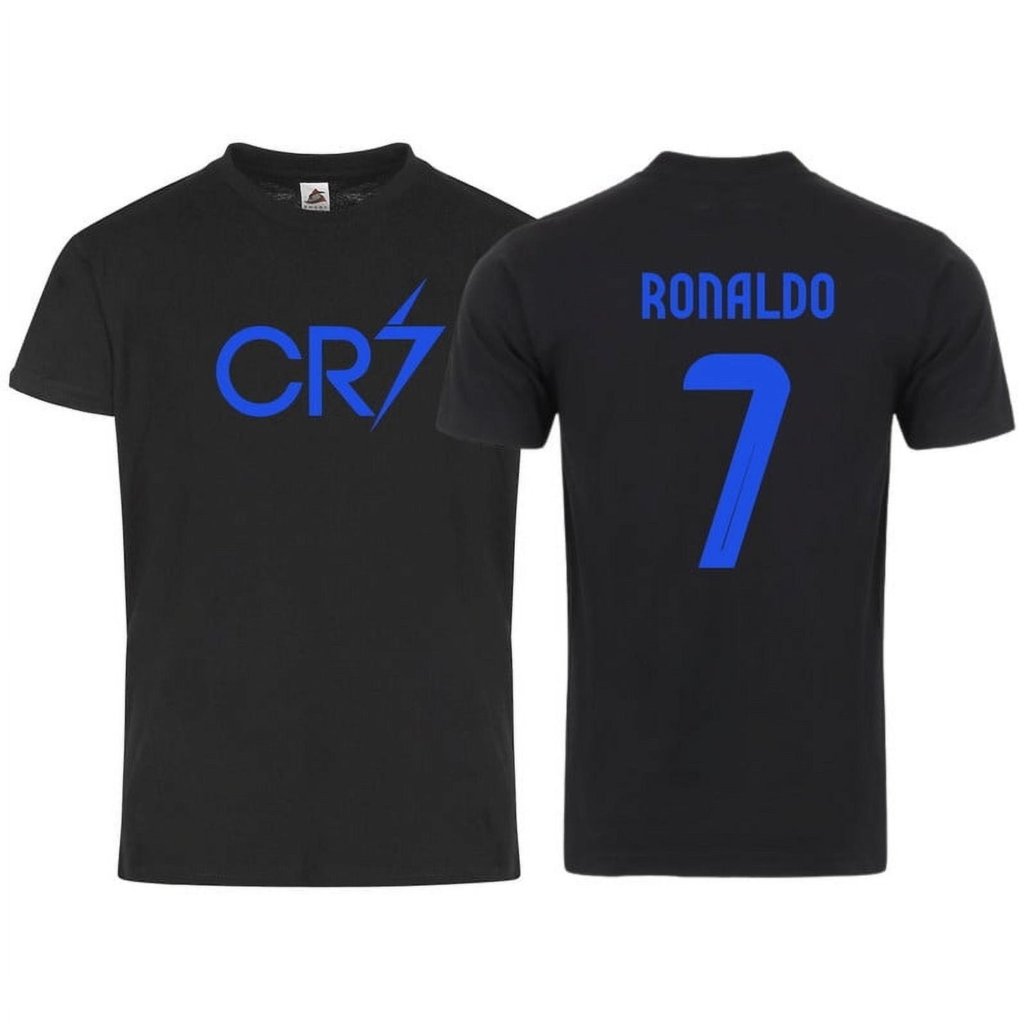 Adult Unisex CR7 Ronaldo #7 Short Sleeve Tee – Super-Soft Soccer Fan Shirt with Front & Back Design