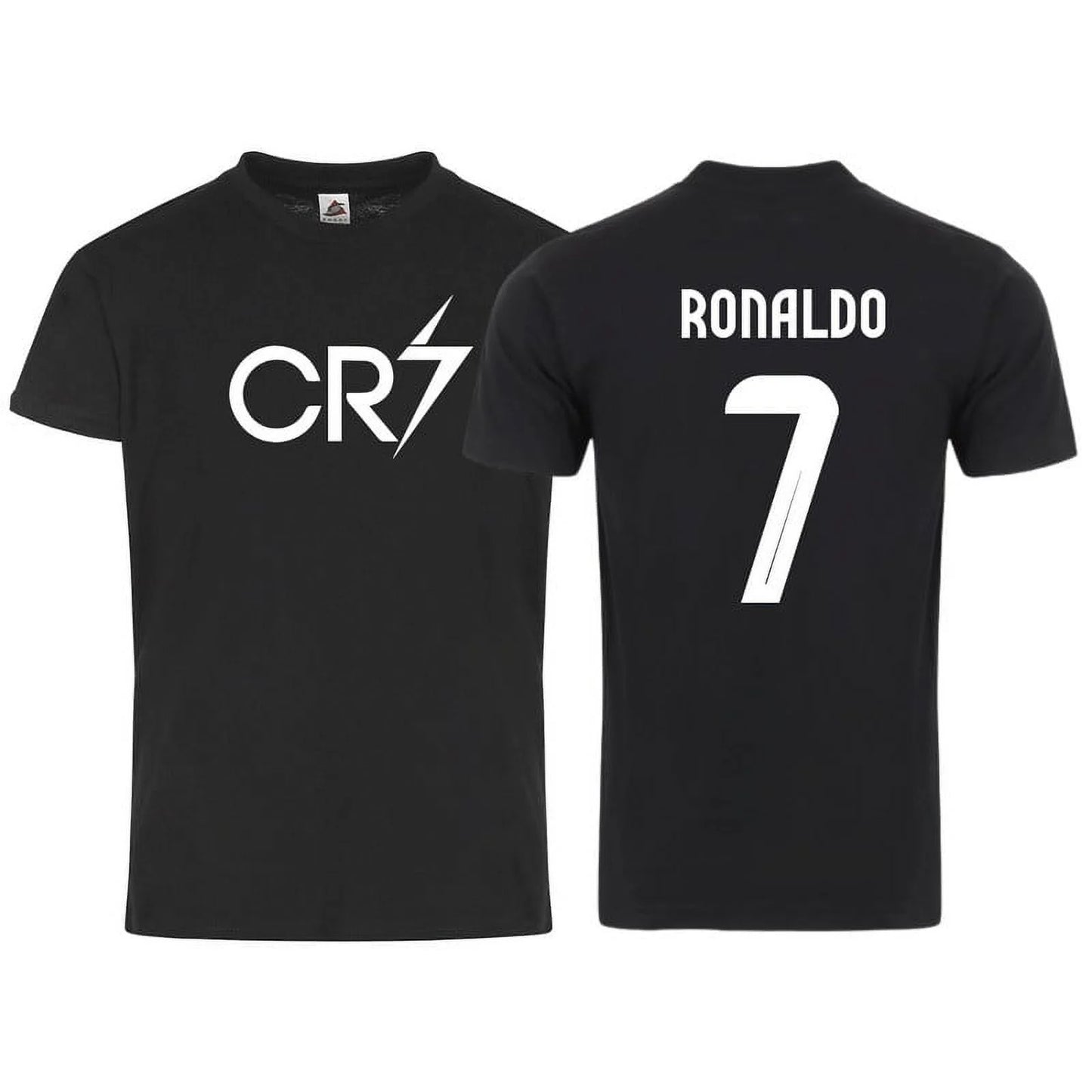 Adult Unisex CR7 Ronaldo #7 Short Sleeve Tee – Super-Soft Soccer Fan Shirt with Front & Back Design