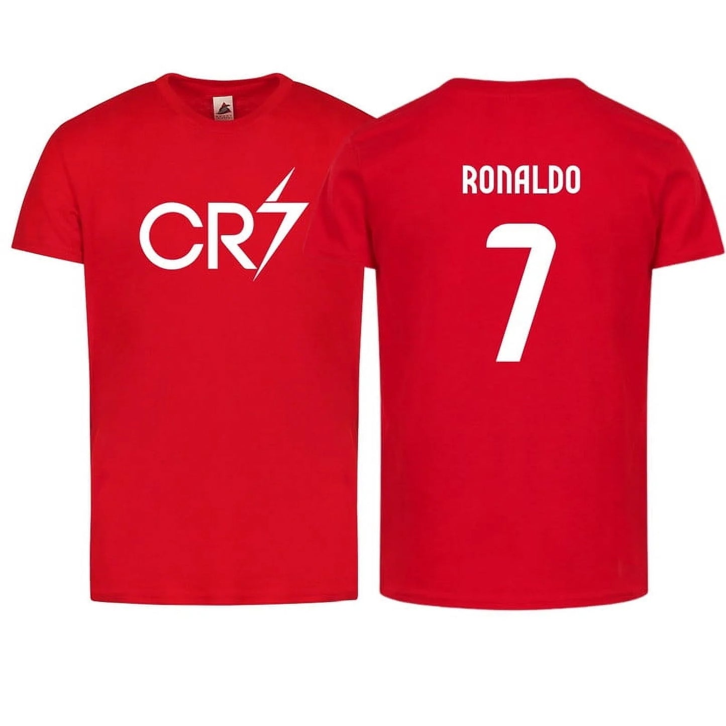 Adult Unisex CR7 Ronaldo #7 Short Sleeve Tee – Super-Soft Soccer Fan Shirt with Front & Back Design