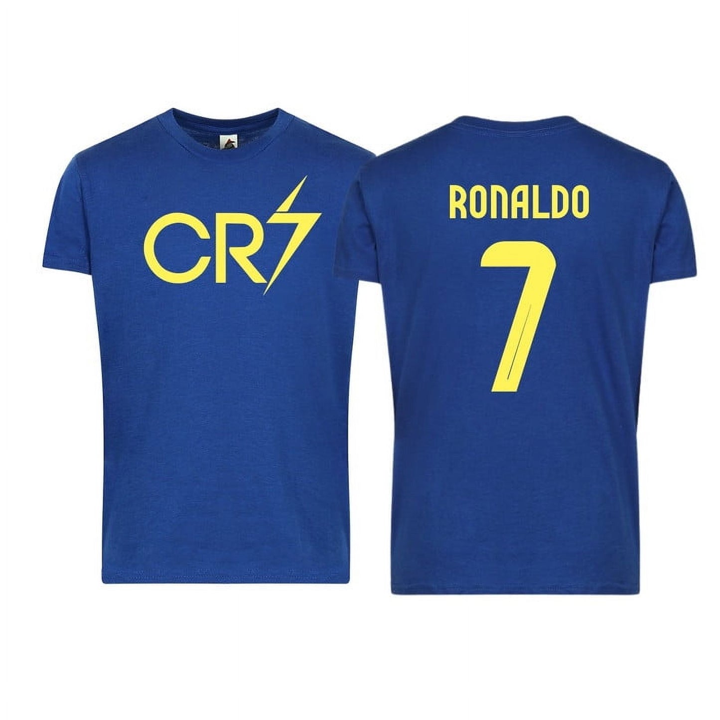 Adult Unisex CR7 Ronaldo #7 Short Sleeve Tee – Super-Soft Soccer Fan Shirt with Front & Back Design