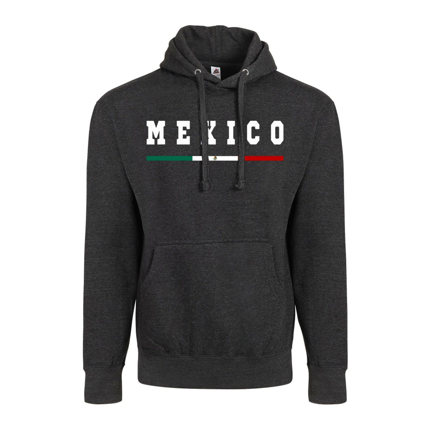 Mexico Flag Hoodie, Unisex Adult Pullover Sweatshirt