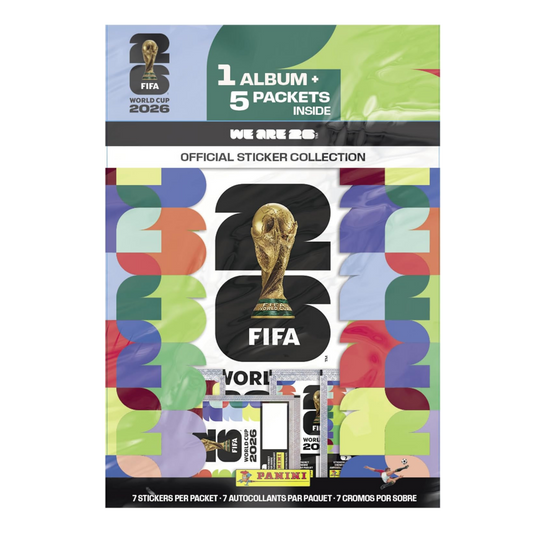 2026 Panini FIFA World Cup Sticker Starter Bundle – Official Album + 5 Sticker Packs (PRESALE)