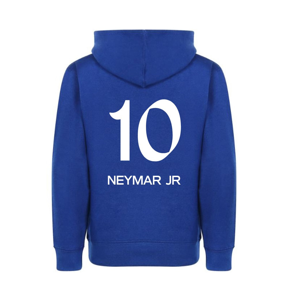 Kids/Youth Neymar Jr. #10 Pullover Hoodie with Kangaroo Pocket - Comfortable & Stylish Sportswear-With Front and Back Design