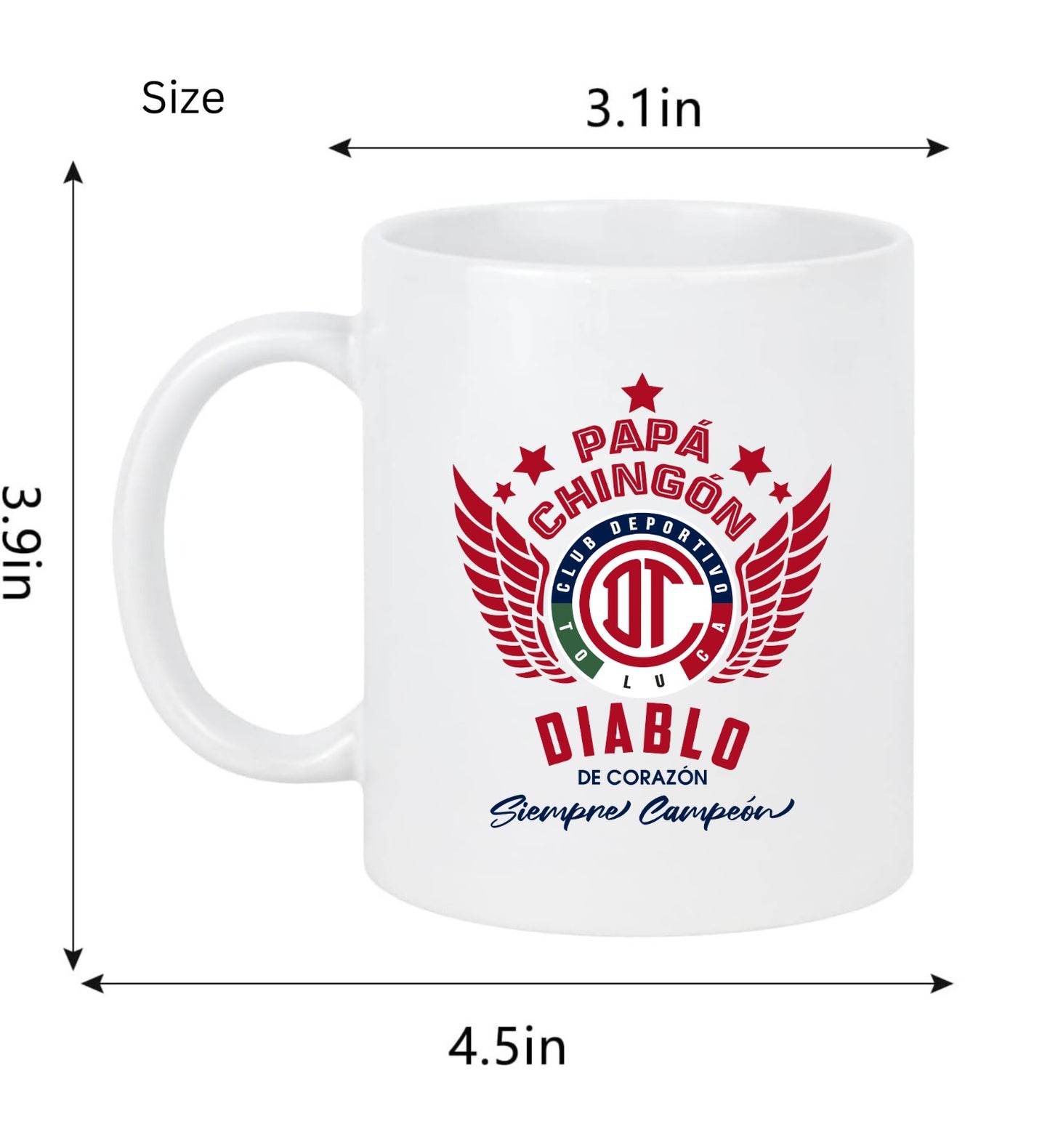 Toluca Soccer Fan Coffee Mug – 11 oz Ceramic Cup – Gift for Football Fans