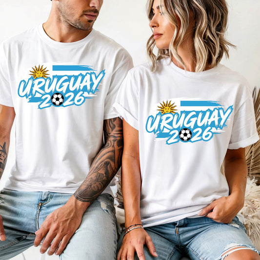 Uruguay T-Shirt Uruguay Flag Adult Unisex Soccer Fan Tee WC 2026