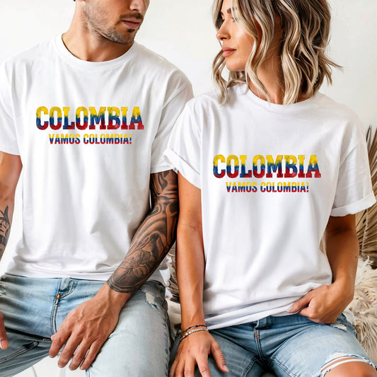 Colombia T-Shirt Vamos Colombia! Adult Unisex Soccer Fan Tee WC 2026