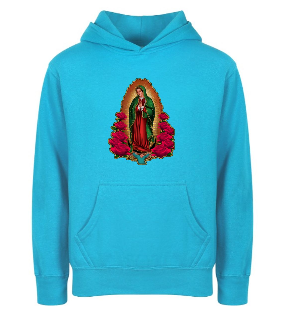Kids/ Youth Our Lady of Guadalupe Pullover Hoodie - Virgen de Guadalupe Kids/Youth Hoodie