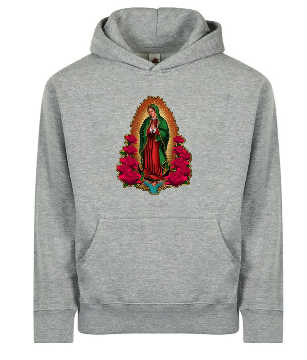 Kids/ Youth Our Lady of Guadalupe Pullover Hoodie - Virgen de Guadalupe Kids/Youth Hoodie