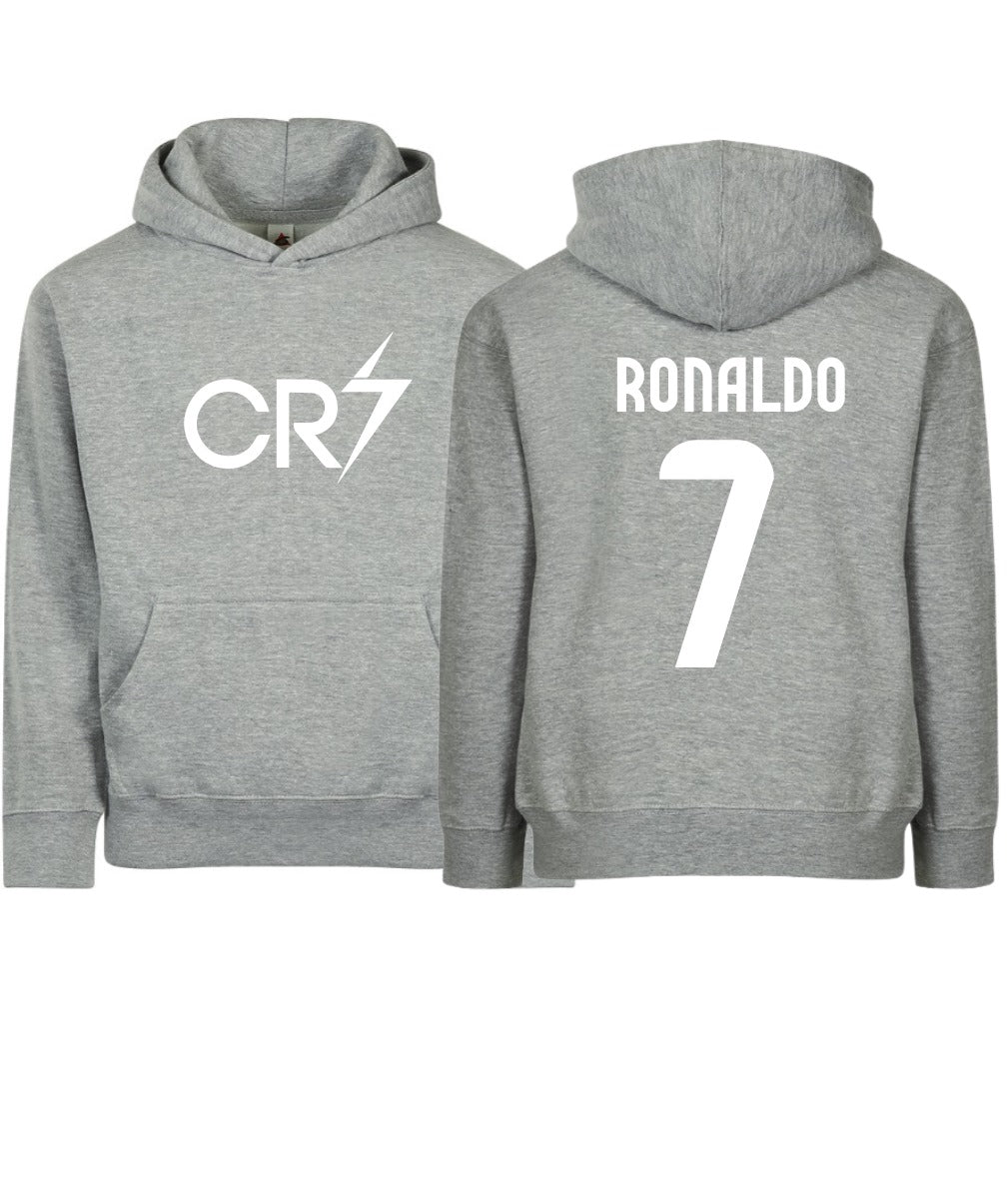 Kids/Youth CR7 Ronaldo #7 Pullover Hoodie with Kangaroo Pocket - Comfortable & Stylish Sportswear