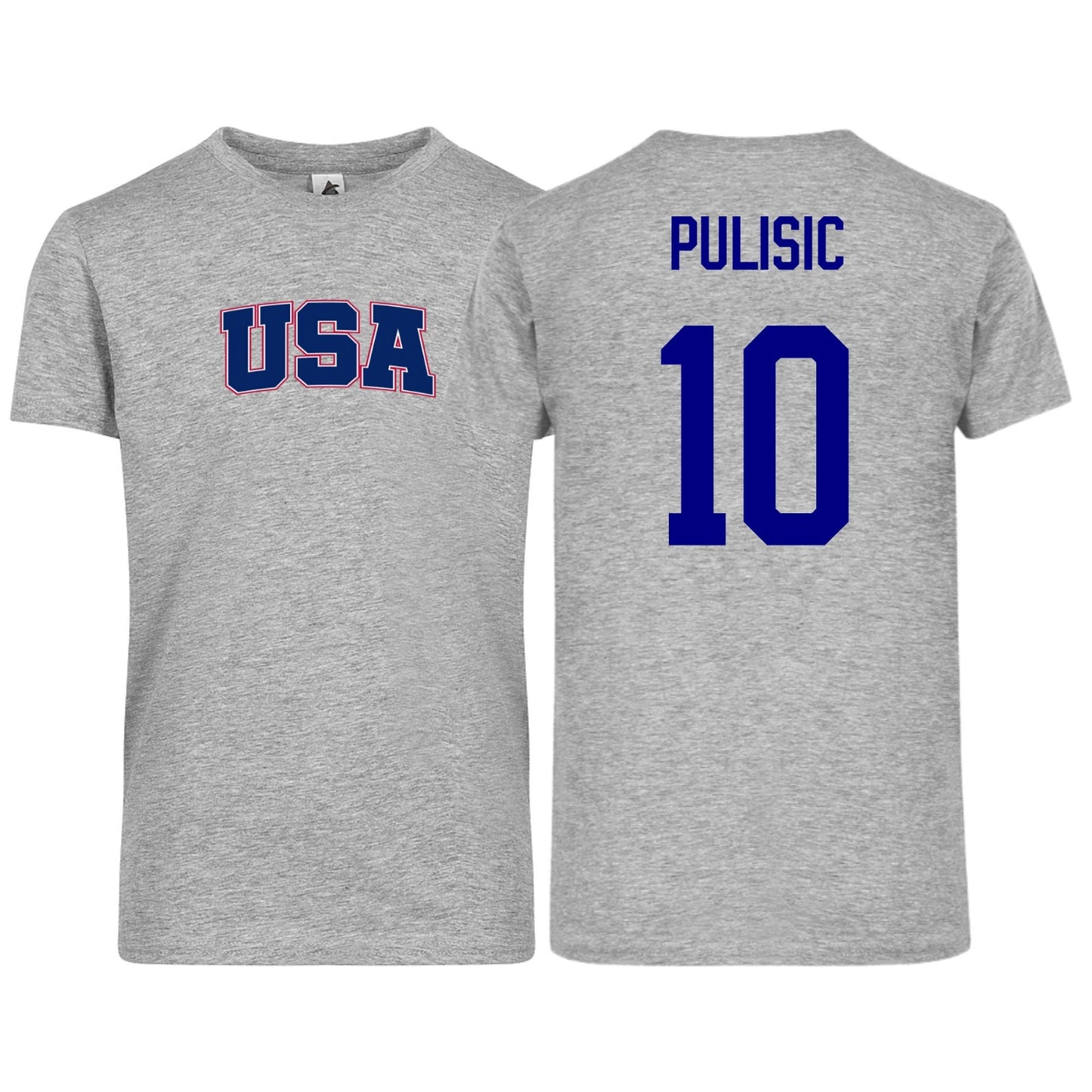 USA Flag T-Shirt β Pulisic #10 β Adult Unisex 100% Cotton Tee Shirt (Sizes Sβ3XL)