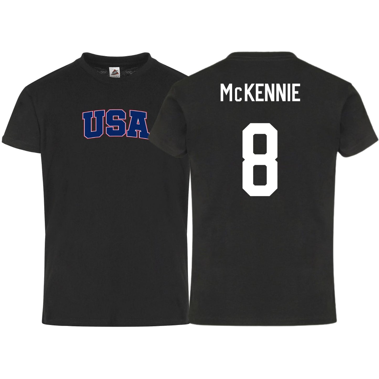 Kids USA Flag T-Shirt β McKennie #8 β Youth Cotton Tee