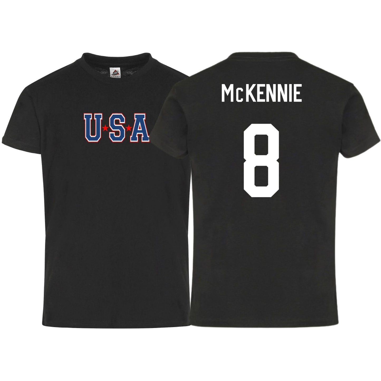 Kids USA Flag T-Shirt β McKennie #8 β Youth Cotton Tee