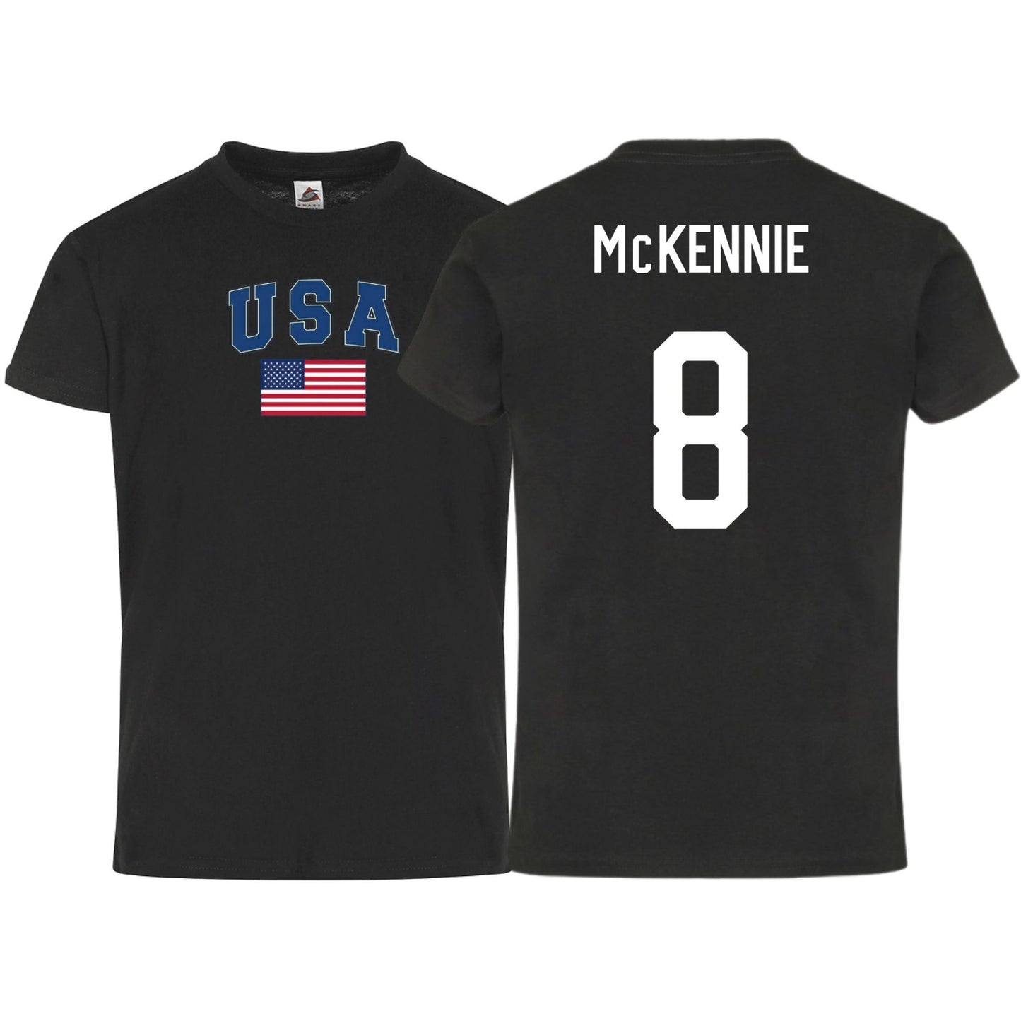 Kids USA Flag T-Shirt β McKennie #8 β Youth Cotton Tee