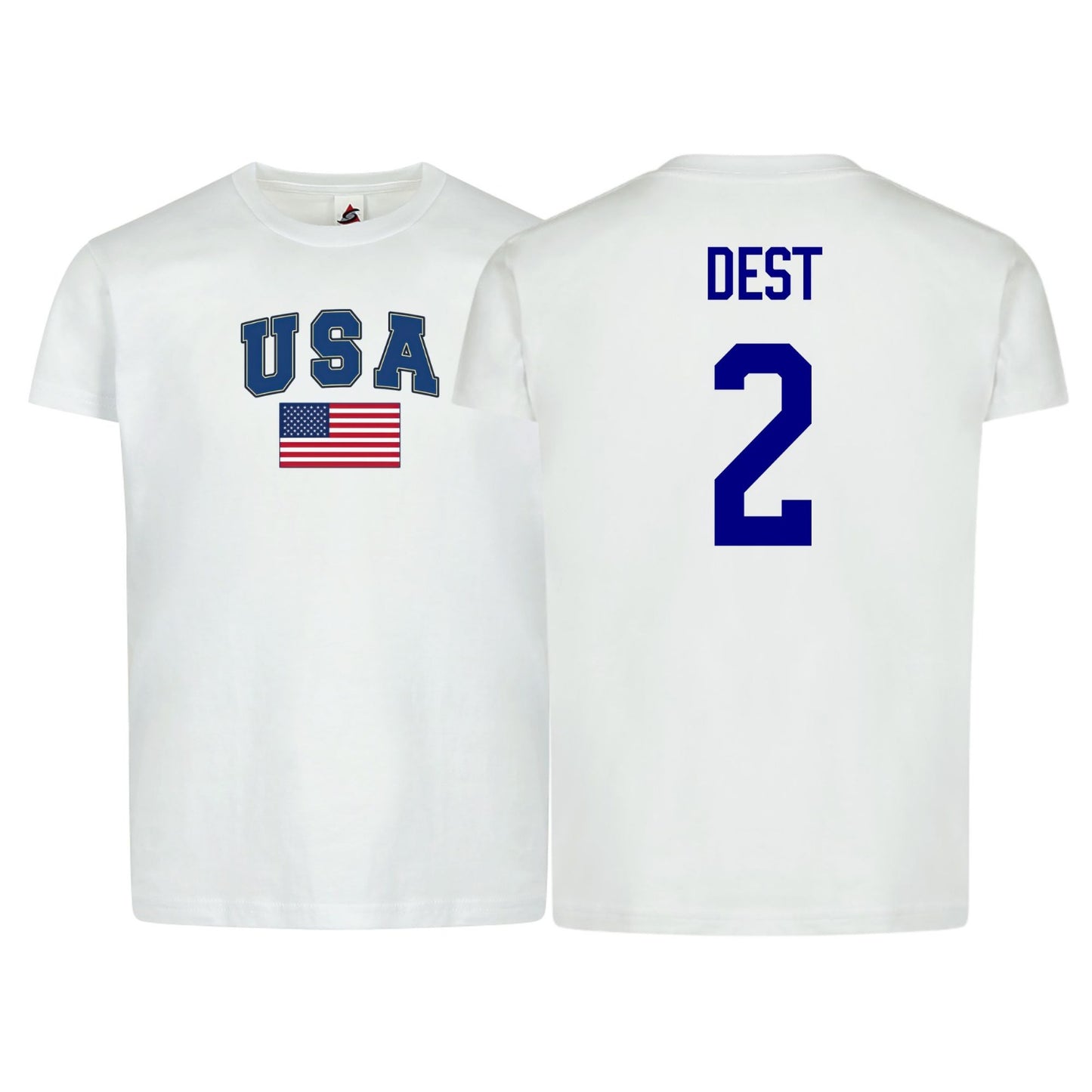 USA Flag T-Shirt β Dest #2 β Adult Unisex 100% Cotton Tee (Sizes Sβ3XL)