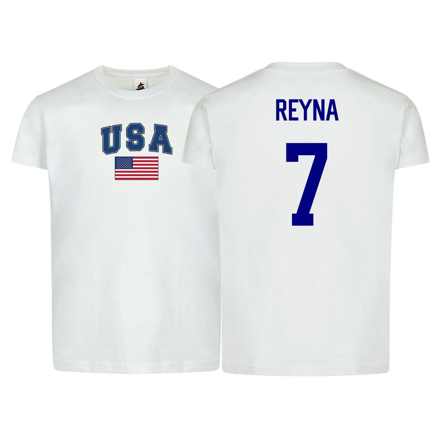Kids USA Flag Reyna #7 Youth Cotton T-Shirt