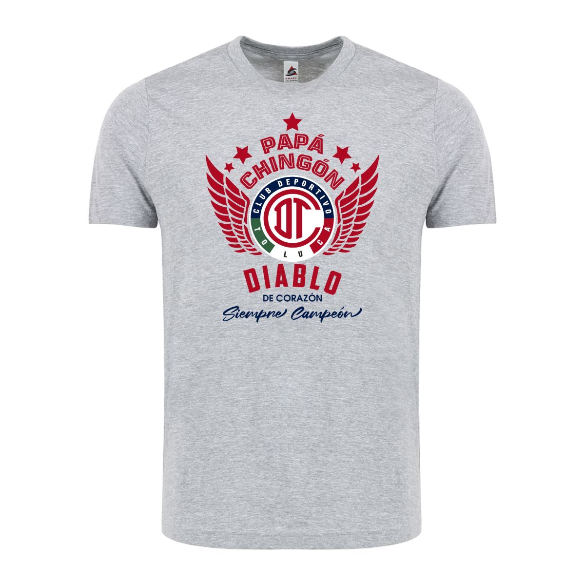 Toluca Papá Chingón T-Shirt – Diablo de Corazón, Siempre Campeón Soccer Fan Tee for Men