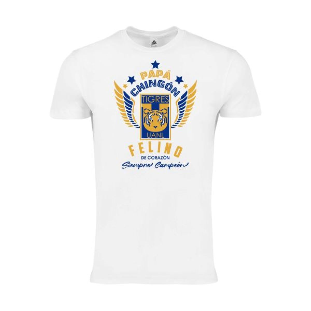 Tigres Papá Chingón T-Shirt – Felino de Corazón, Siempre Campeón Soccer Fan Tee for Men