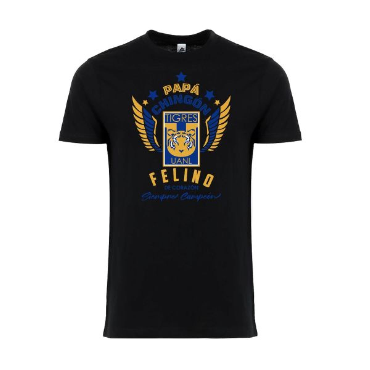 Tigres Papá Chingón T-Shirt – Felino de Corazón, Siempre Campeón Soccer Fan Tee for Men