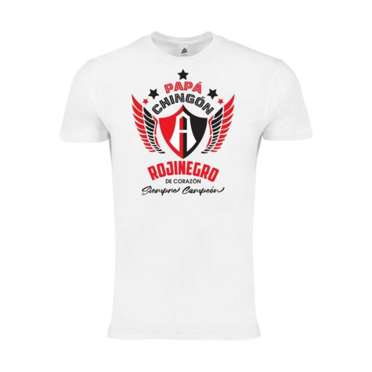 Atlas Papá Chingón T-Shirt – Rojinegro de Corazón, Siempre Campeón Soccer Fan Tee for Men