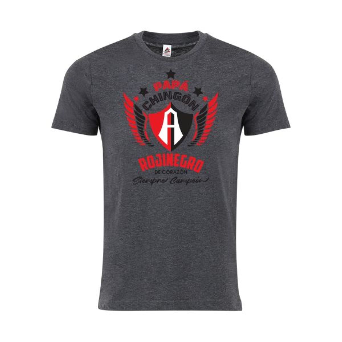 Atlas Papá Chingón T-Shirt – Rojinegro de Corazón, Siempre Campeón Soccer Fan Tee for Men