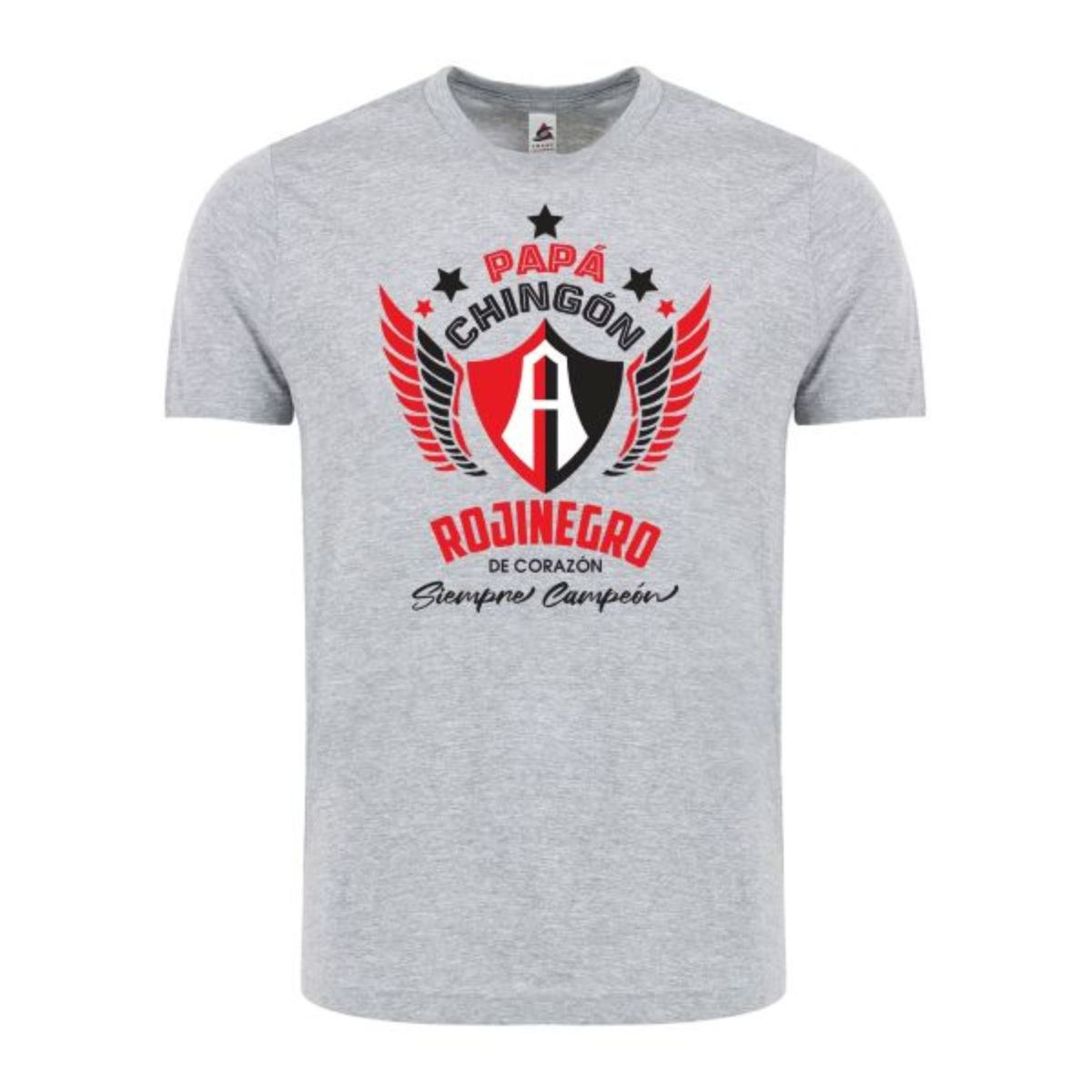 Atlas Papá Chingón T-Shirt – Rojinegro de Corazón, Siempre Campeón Soccer Fan Tee for Men