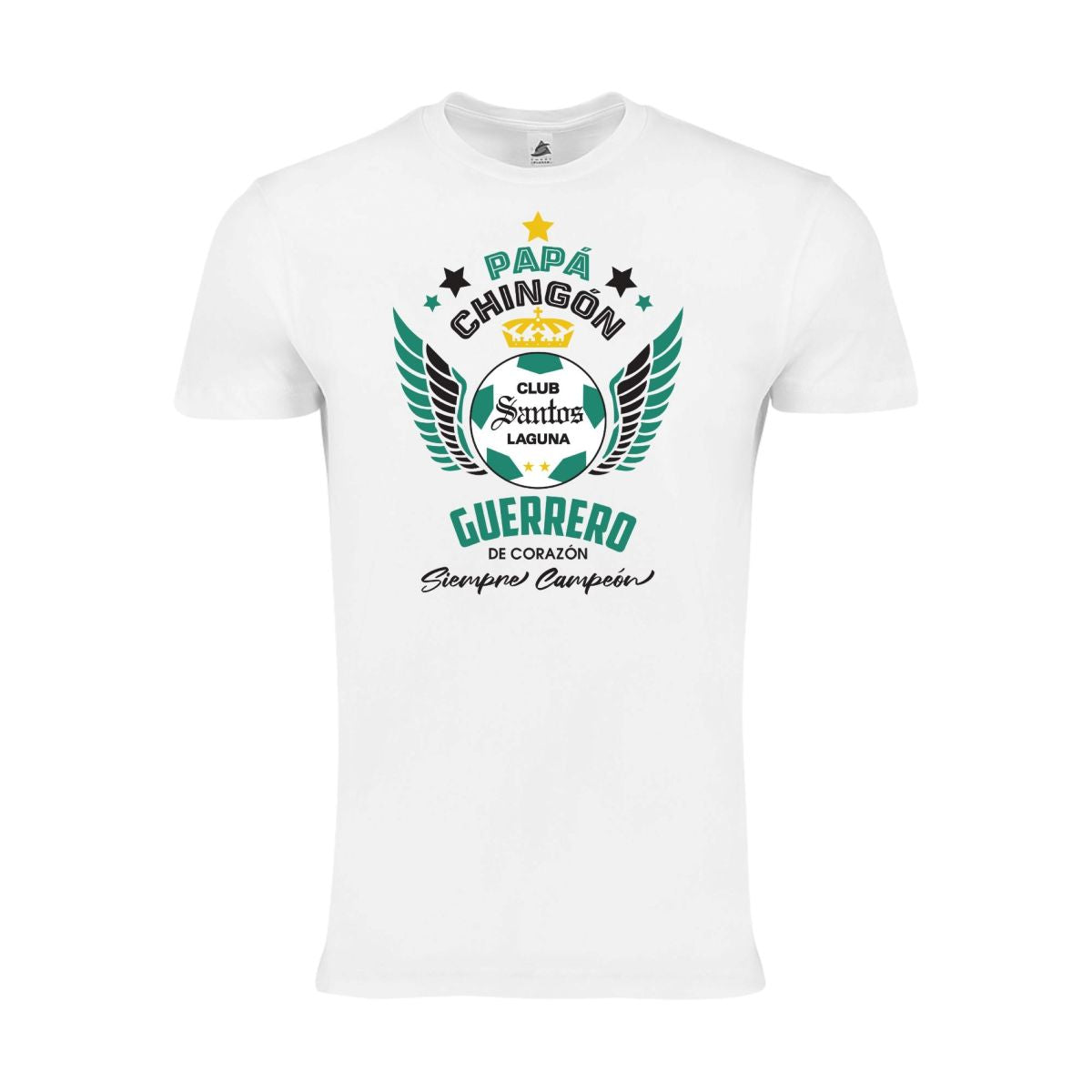 Santos Papá Chingón T-Shirt – Guerrero de Corazón, Siempre Campeón