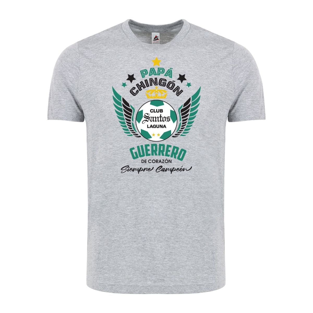 Santos Papá Chingón T-Shirt – Guerrero de Corazón, Siempre Campeón