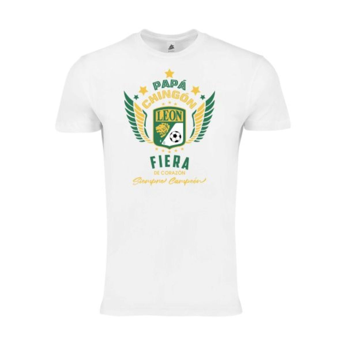 León Papá Chingón T-Shirt – Fiera de Corazón, Siempre Campeón Soccer Fan Tee for Men