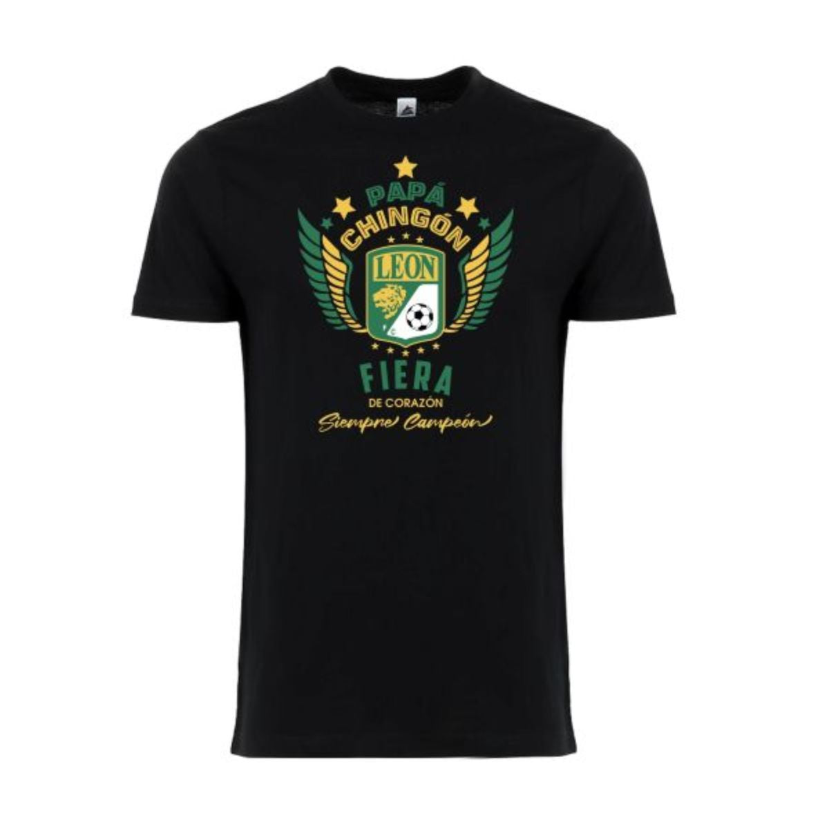 León Papá Chingón T-Shirt – Fiera de Corazón, Siempre Campeón Soccer Fan Tee for Men