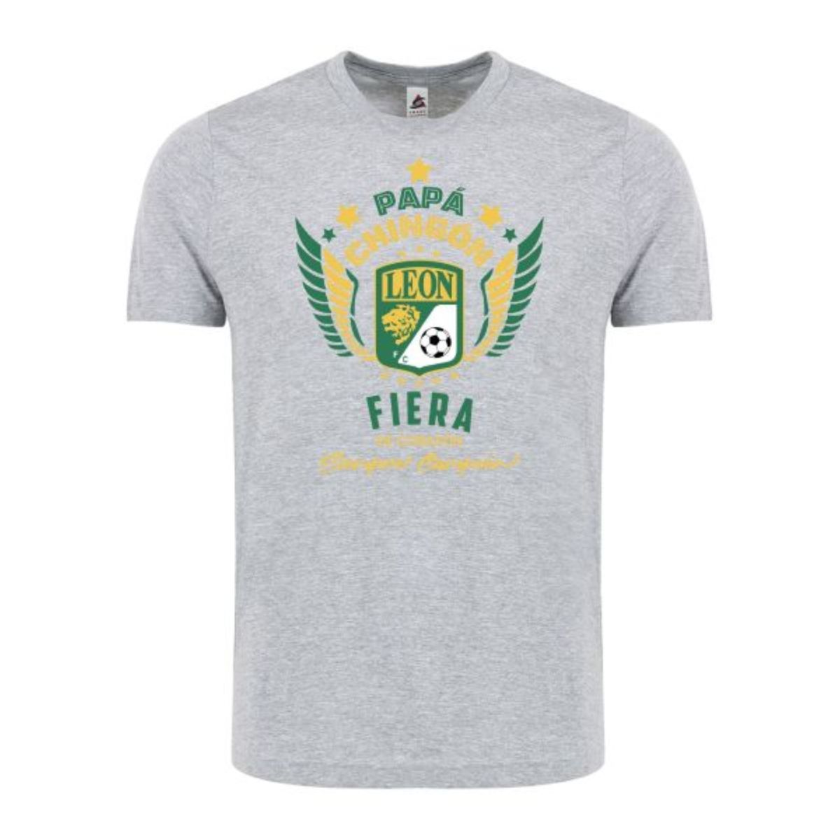 León Papá Chingón T-Shirt – Fiera de Corazón, Siempre Campeón Soccer Fan Tee for Men