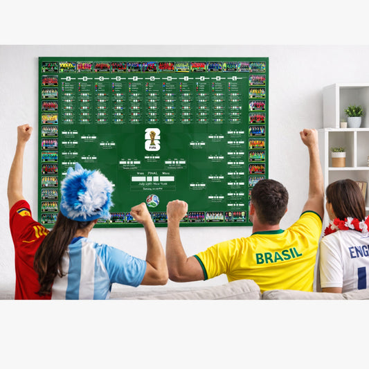 2026 Soccer Match Schedule Poster – Tournament Bracket Calendar Wall Art WC 2026