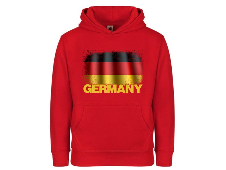 Germany Flag Kids Hoodie Soccer Fan Pullover (Youth Sizes 4-12)