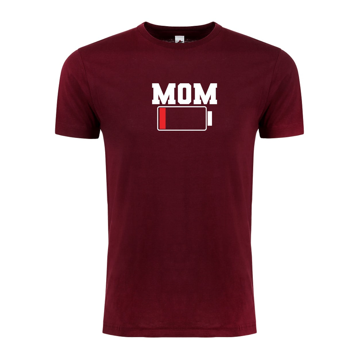 Funny Mom Tee Shirt – New Mom T-Shirt – 'Mom Battery Low' Tee – Tired and Stressed Mom Gift