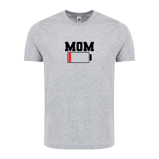 Funny Mom Tee Shirt – New Mom T-Shirt – 'Mom Battery Low' Tee – Tired and Stressed Mom Gift