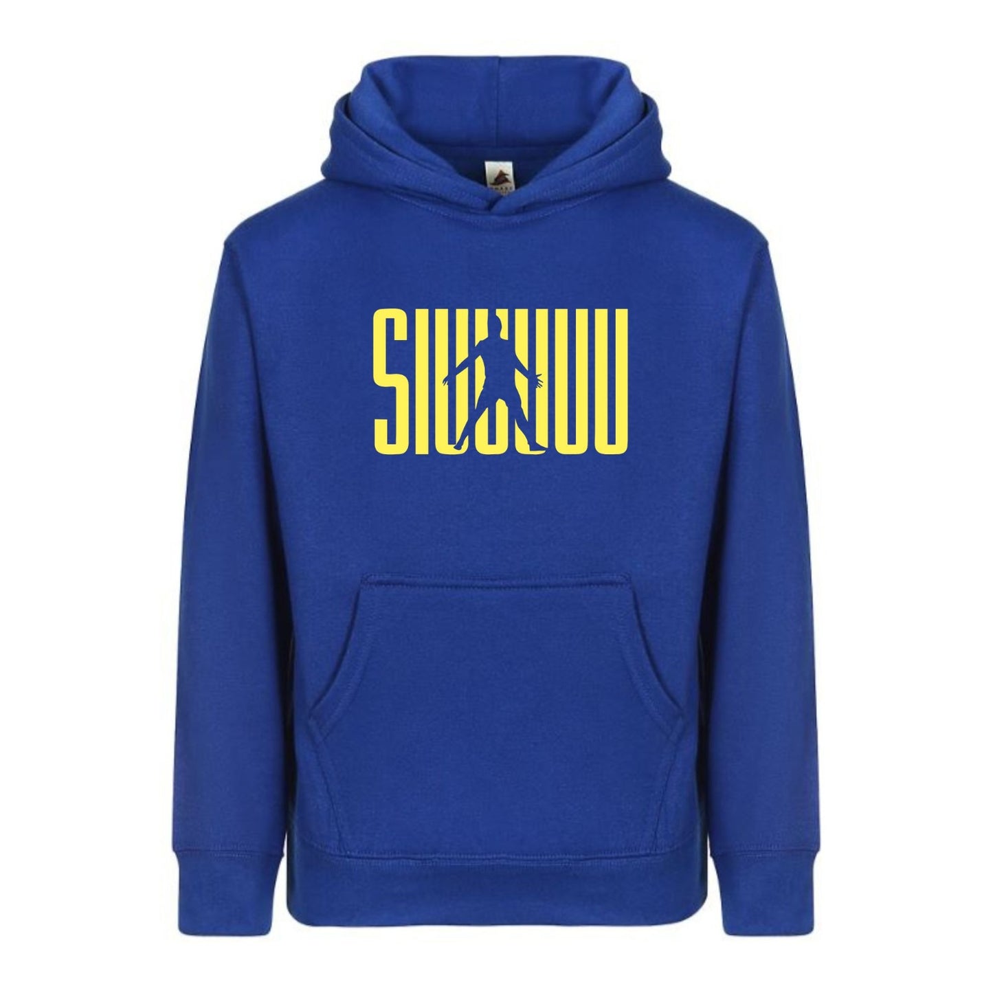 Kids' Cristiano Ronaldo Siuuuuuu Fashion Cotton Pullover Hoodie with Kangaroo Pocket - Youth Sweater