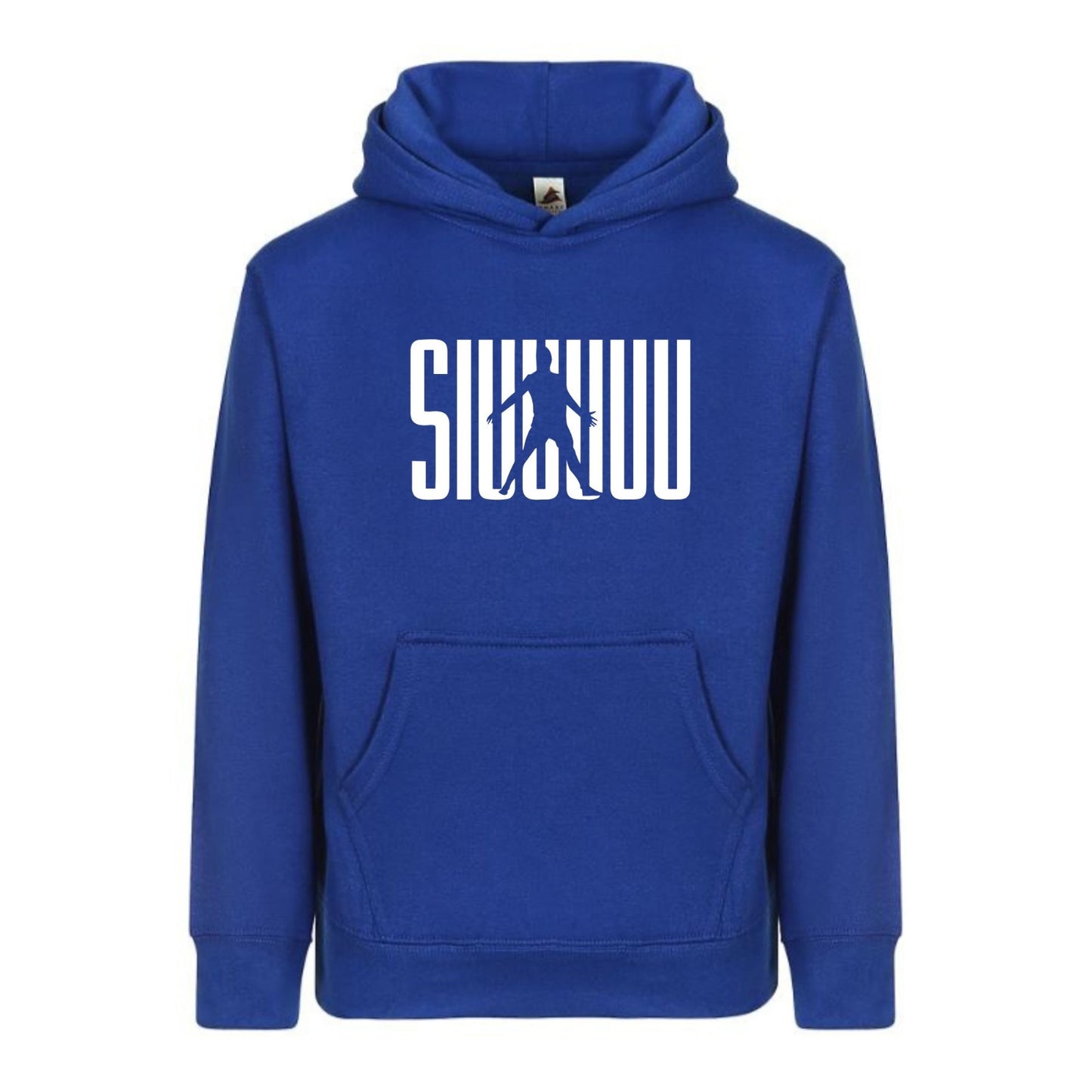 Kids' Cristiano Ronaldo Siuuuuuu Fashion Cotton Pullover Hoodie with Kangaroo Pocket - Youth Sweater