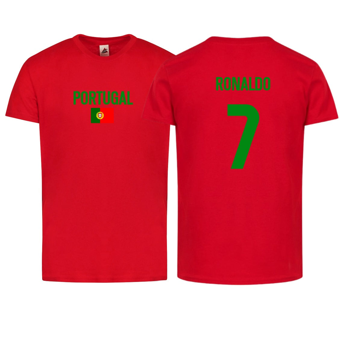 Adult Unisex Portugal Flag Ronaldo #7 Short Sleeve T-Shirt β Classic Fit & Bold Design