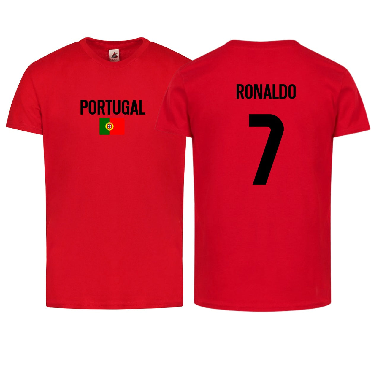 Adult Unisex Portugal Flag Ronaldo #7 Short Sleeve T-Shirt β Classic Fit & Bold Design