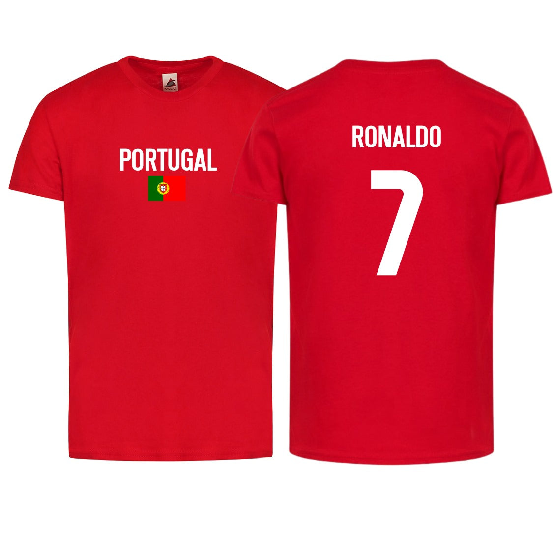 Adult Unisex Portugal Flag Ronaldo #7 Short Sleeve T-Shirt β Classic Fit & Bold Design
