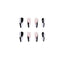 Simple Black And White Color Matching Long Nails Removable Nail Tip