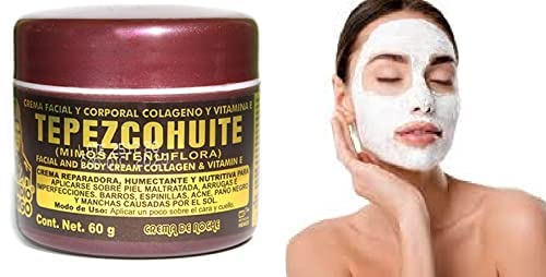 DEL INDIO PAPAGO Facial Night Skin Cream With Tepezcohuite 60g/120g - Hydrates the Skin