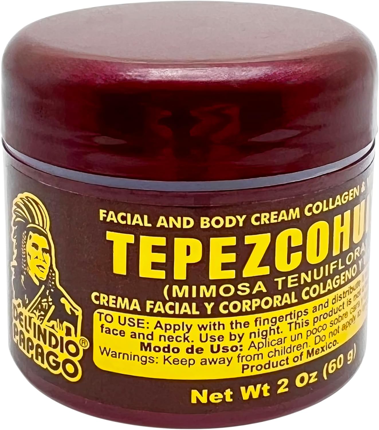 Del Indio Papago Anti Aging Combo Pack with Night Cream 2oz, Day Cream 2oz, and Tepezcohuite Natural Bar Soap