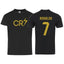 Adult Unisex CR7 Ronaldo #7 Short Sleeve Tee – Super-Soft Soccer Fan Shirt with Front & Back Design