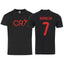Adult Unisex CR7 Ronaldo #7 Short Sleeve Tee – Super-Soft Soccer Fan Shirt with Front & Back Design