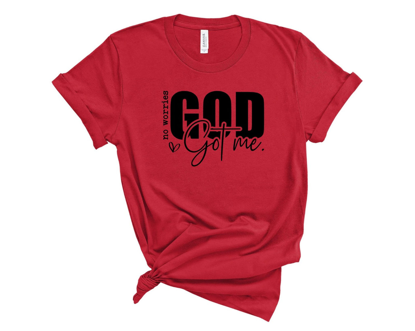 "No Worries God Got Me" Adult Unisex Short Sleeve Cotton T-Shirt Christian Gifts