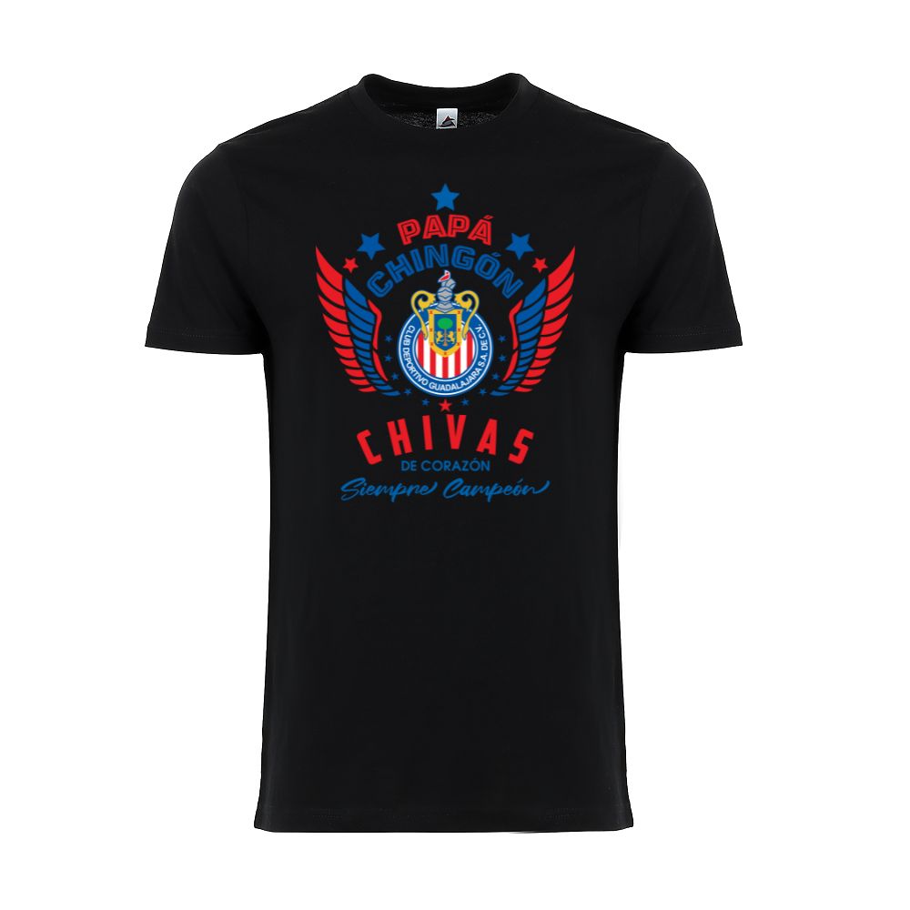 Men's Chivas de Guadalajara Papá Chingón Chivas de Corazon T-Shirts