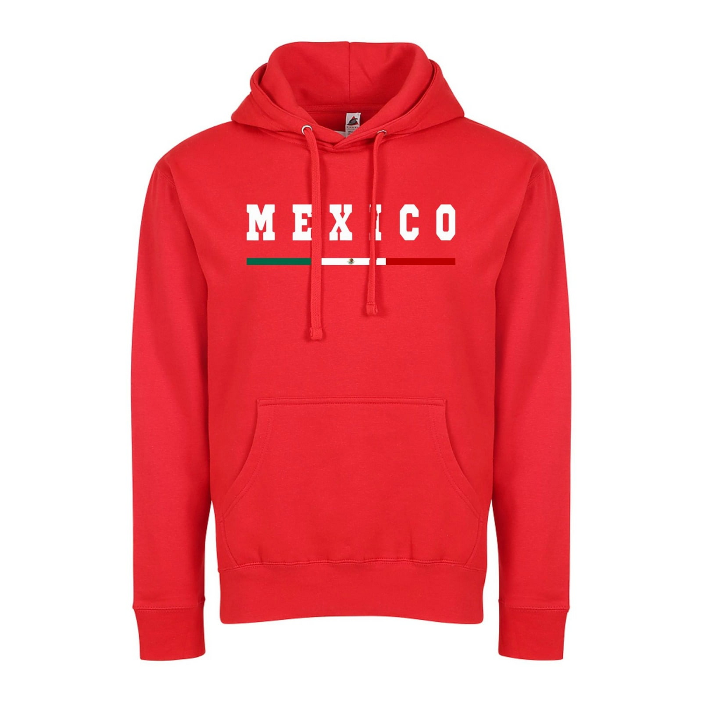 Mexico Flag Hoodie, Unisex Adult Pullover Sweatshirt