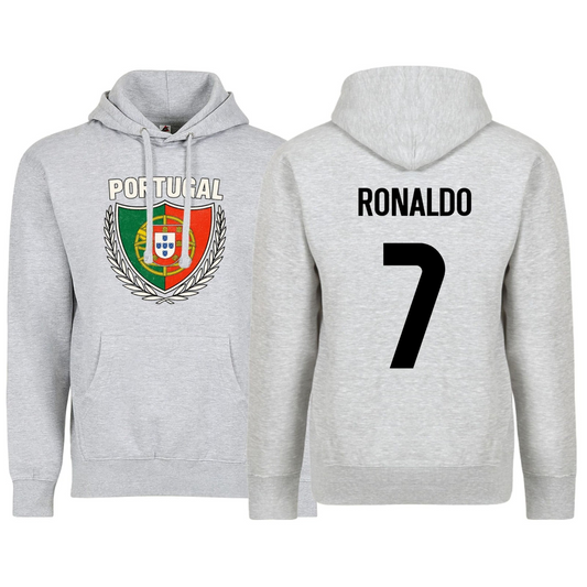 Portugal Flag Hoodie with Ronaldo #7 Back Design