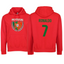 Portugal Flag Hoodie with Ronaldo #7 Back Design