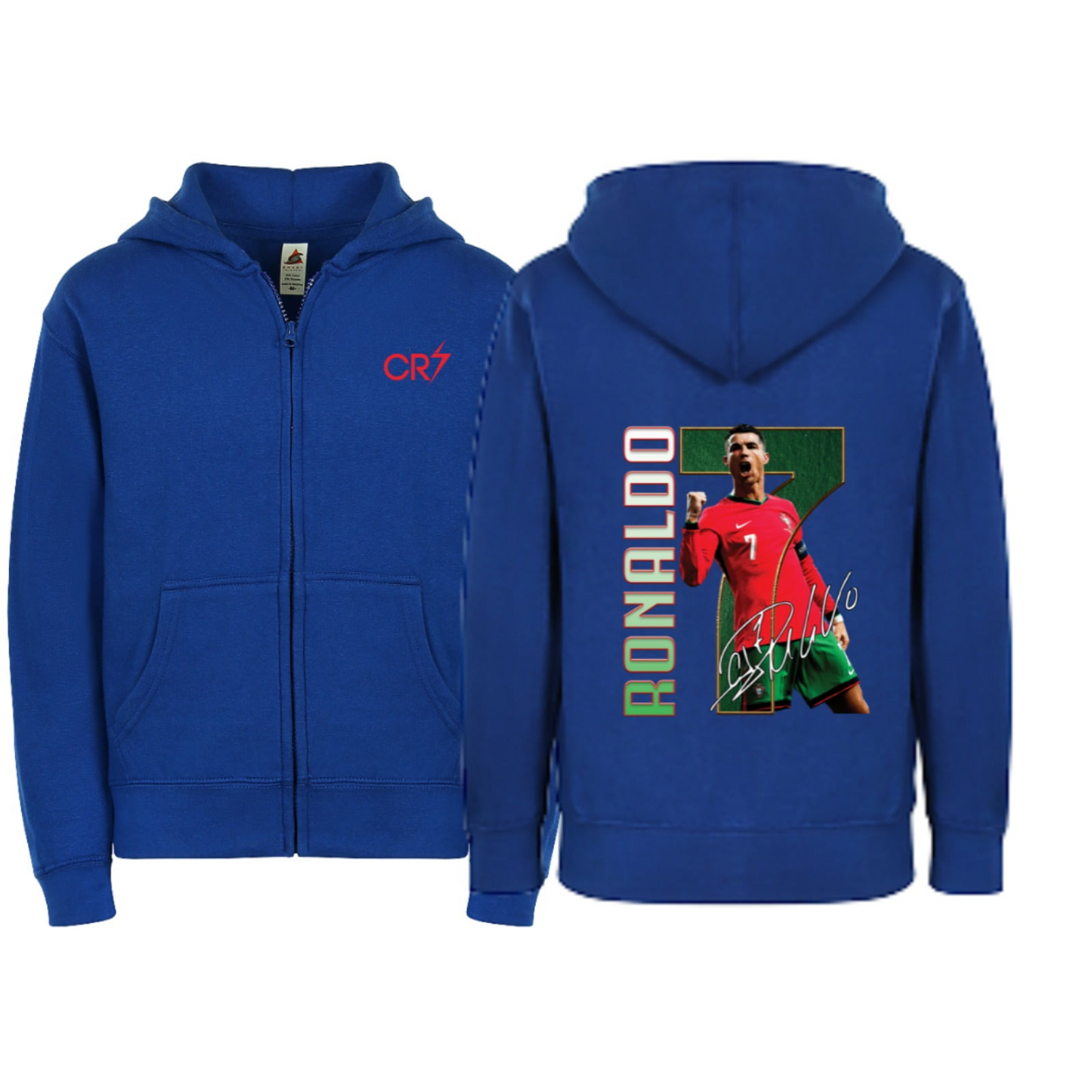 Portugal Ronaldo #7 Kids’ Zip-Up Hoodie